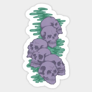 Goth Fantasy Skull Tattoo Sticker